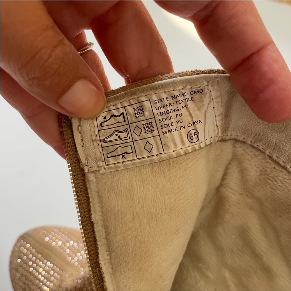 Gold Rhinestone Platform High Heels - Picture 12 of 14